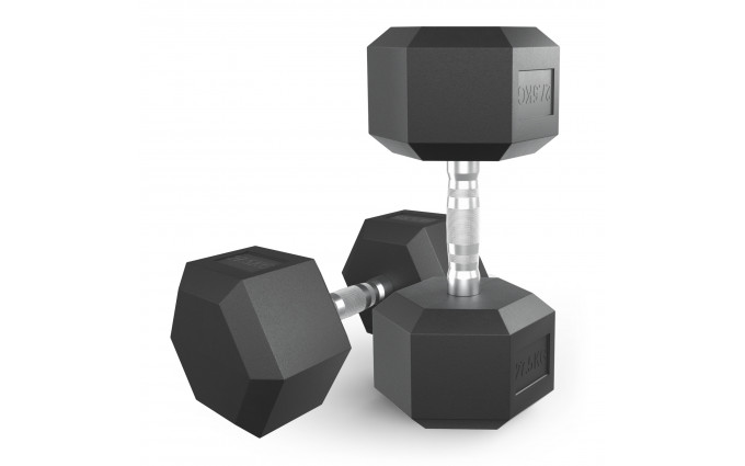 Гантель гексагональная UNIX Fit обрезиненная 27,5 кг, 2 шт. Гантель гексагональная UNIX Fit обрезиненная 27,5 кг, 2 шт.